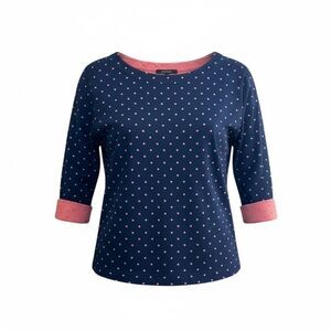 Talbots Cotton Blend Polka Dot Shirt